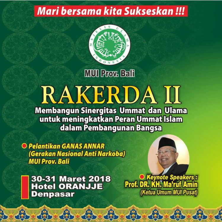 Rakerda II MUI Bali Usung Isu Pemberantasan Narkoba