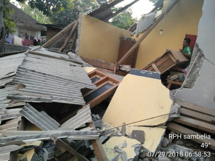Gempa Berkekuatan 6,4 SR Guncang Lombok Timur, 3 Orang Tewas Dan Puluhan Rumah Rusak