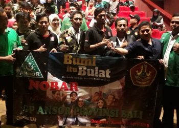 Sambut Harlah ke-85, PW GP Ansor Bali Nobar Film “Bumi itu Bulat”