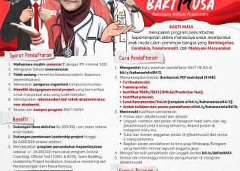 BEASISWA BAKTINUSA ANGKATAN KEDUA KEMBALI DIBUKA DI UNUD! INI PERSYARATANNYA!