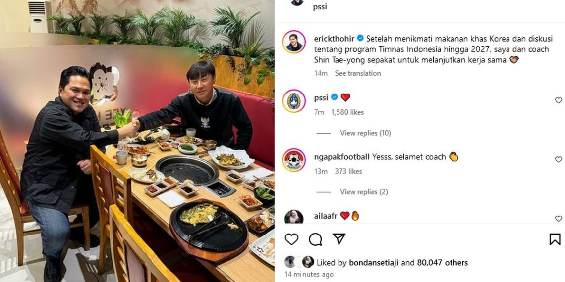 Shin Tae-yong Perpanjang Kontrak di Timnas Indonesia Hingga 2027